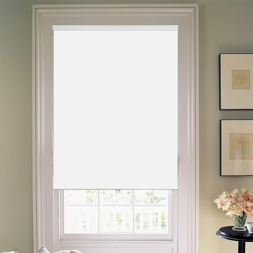 Joydeco White Cordless Roller Shades for Home and Office (28" W x 75" H, White)  
Joydeco White Cordless Roller Shades w