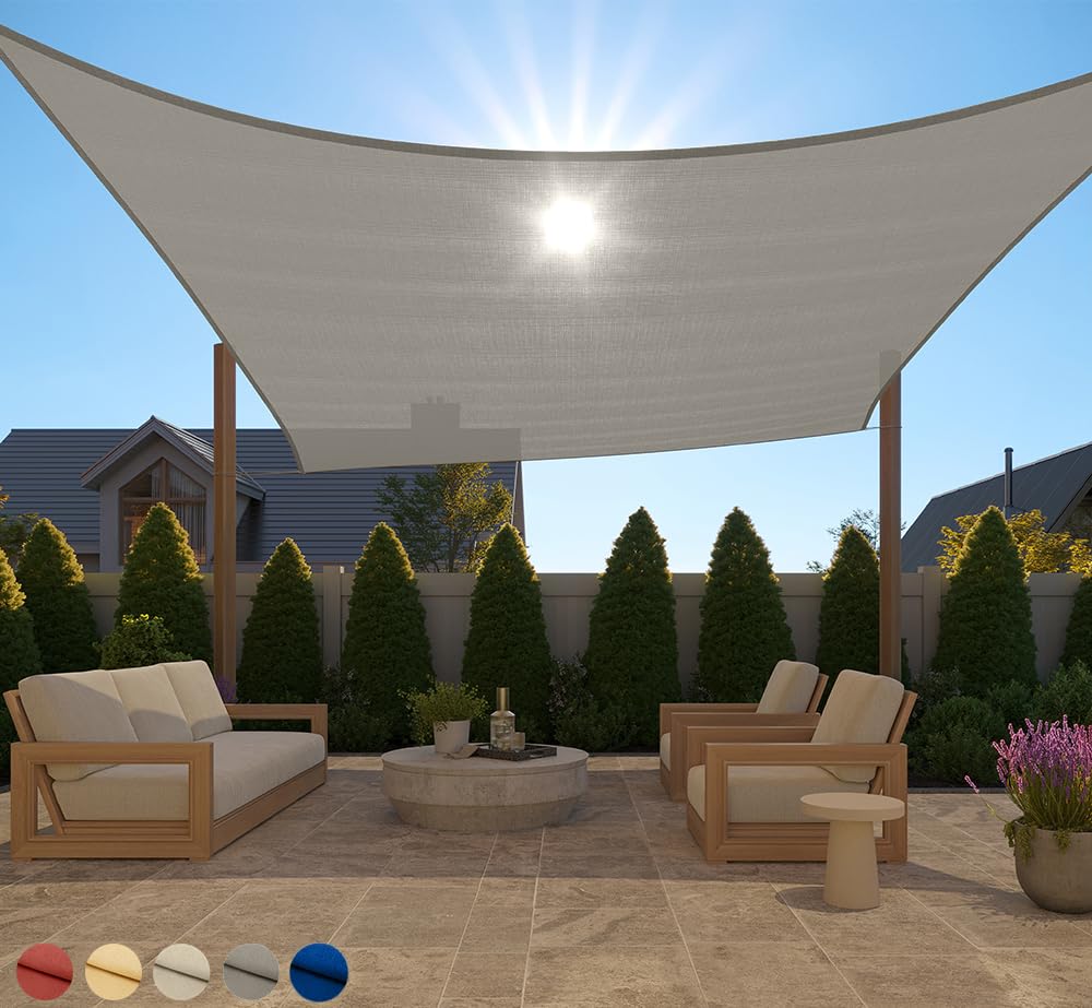 GORILLA GRIP Heavy Duty Sun Shade, UV Protection Breathable Sail, Outdoor Patio Gray  
GORILLA GRIP Heavy Duty Sun Shade